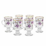 Elegant Floral Glass Mug Set of 6 | 150ml | Gold Rim | Gift Box - Al Kabayel Discount CentreElegant Floral Glass Mug Set of 6 | 150ml | Gold Rim | Gift BoxTumblersAKDCAl Kabayel Discount Centre