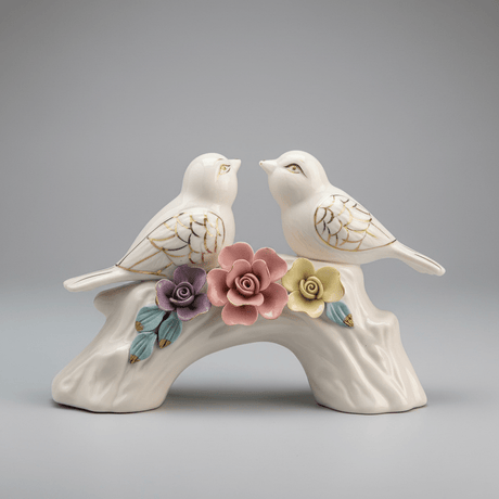 Elegant Floral Harmony White Ceramic Bird Pair Table Décor Showpiece for Living Room – 23×18cm - Al Kabayel Discount CentreElegant Floral Harmony White Ceramic Bird Pair Table Décor Showpiece for Living Room – 23×18cmHome Décor AccentsAKDCAl Kabayel Discount Centre