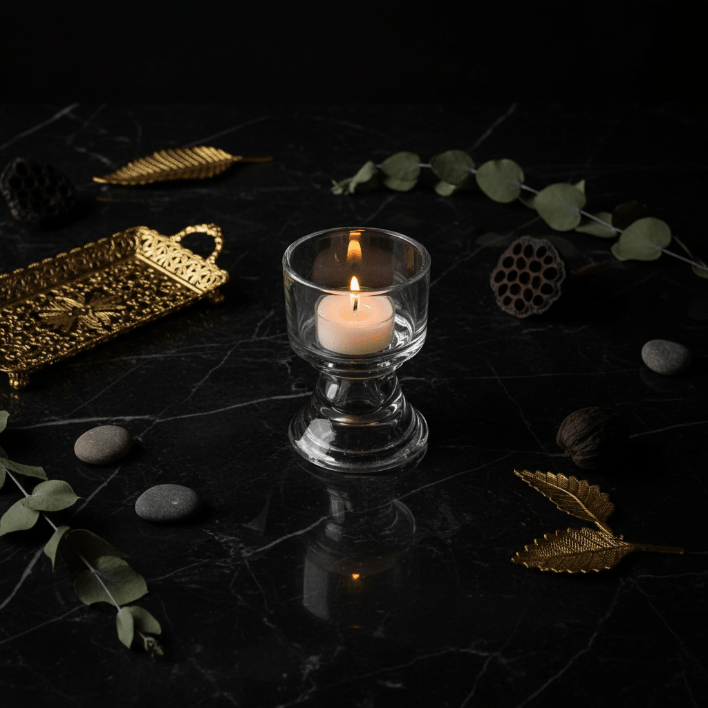 Elegant Glass Footed Candle Holder Stand for Stylish Modern Interior Decoration – 11cm - Al Kabayel Discount CentreElegant Glass Footed Candle Holder Stand for Stylish Modern Interior Decoration – 11cmHome Décor AccentsAKDCAl Kabayel Discount Centre