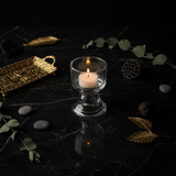 Elegant Glass Footed Candle Holder Stand for Stylish Modern Interior Decoration – 11cm - Al Kabayel Discount CentreElegant Glass Footed Candle Holder Stand for Stylish Modern Interior Decoration – 11cmHome Décor AccentsAKDCAl Kabayel Discount Centre