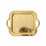 Elegant Gold Square Metal Serving Tray with Handles – 30cm - Al Kabayel Discount CentreElegant Gold Square Metal Serving Tray with Handles – 30cmServing TraysAKDCAl Kabayel Discount Centre
