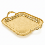 Elegant Gold Square Metal Serving Tray with Handles – 30cm - Al Kabayel Discount CentreElegant Gold Square Metal Serving Tray with Handles – 30cmServing TraysAKDCAl Kabayel Discount Centre