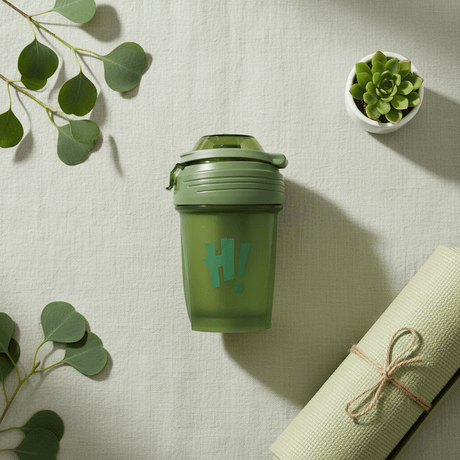 Elegant Green Plastic Drinking Bottle with Modern H! Print Pattern – 350 ml - Al Kabayel Discount CentreElegant Green Plastic Drinking Bottle with Modern H! Print Pattern – 350 mlWater BottlesAKDCAl Kabayel Discount Centre