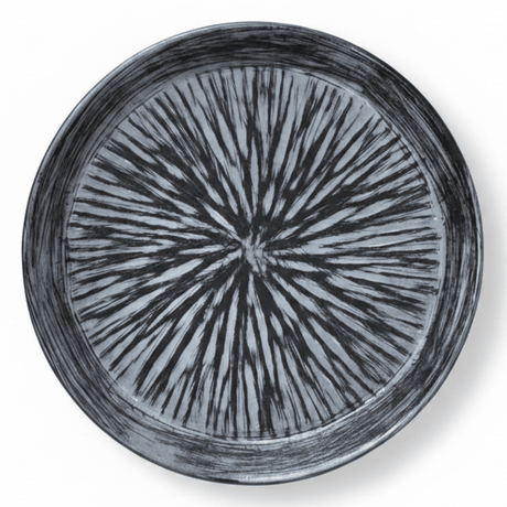 Elegant Grey & Black Ceramic Round Plate 20cm | Starburst Radial Design - Al Kabayel Discount CentreElegant Grey & Black Ceramic Round Plate 20cm | Starburst Radial DesignPlatesAKDCAl Kabayel Discount Centre
