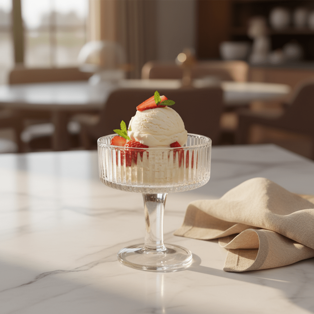 Elegant Ribbed Footed Glass Ice Cream Cup | 100ml | - Al Kabayel Discount CentreElegant Ribbed Footed Glass Ice Cream Cup | 100ml |TumblersAKDCAl Kabayel Discount Centre