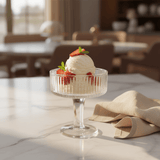 Elegant Ribbed Footed Glass Ice Cream Cup | 100ml | - Al Kabayel Discount CentreElegant Ribbed Footed Glass Ice Cream Cup | 100ml |TumblersAKDCAl Kabayel Discount Centre