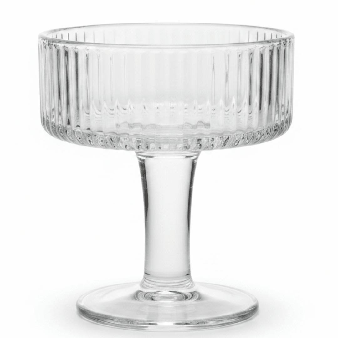 Elegant Ribbed Footed Glass Ice Cream Cup | 100ml | - Al Kabayel Discount CentreElegant Ribbed Footed Glass Ice Cream Cup | 100ml |TumblersAKDCAl Kabayel Discount Centre