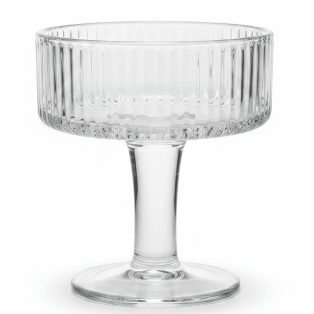Elegant Ribbed Footed Glass Ice Cream Cup | 100ml | - Al Kabayel Discount CentreElegant Ribbed Footed Glass Ice Cream Cup | 100ml |TumblersAKDCAl Kabayel Discount Centre