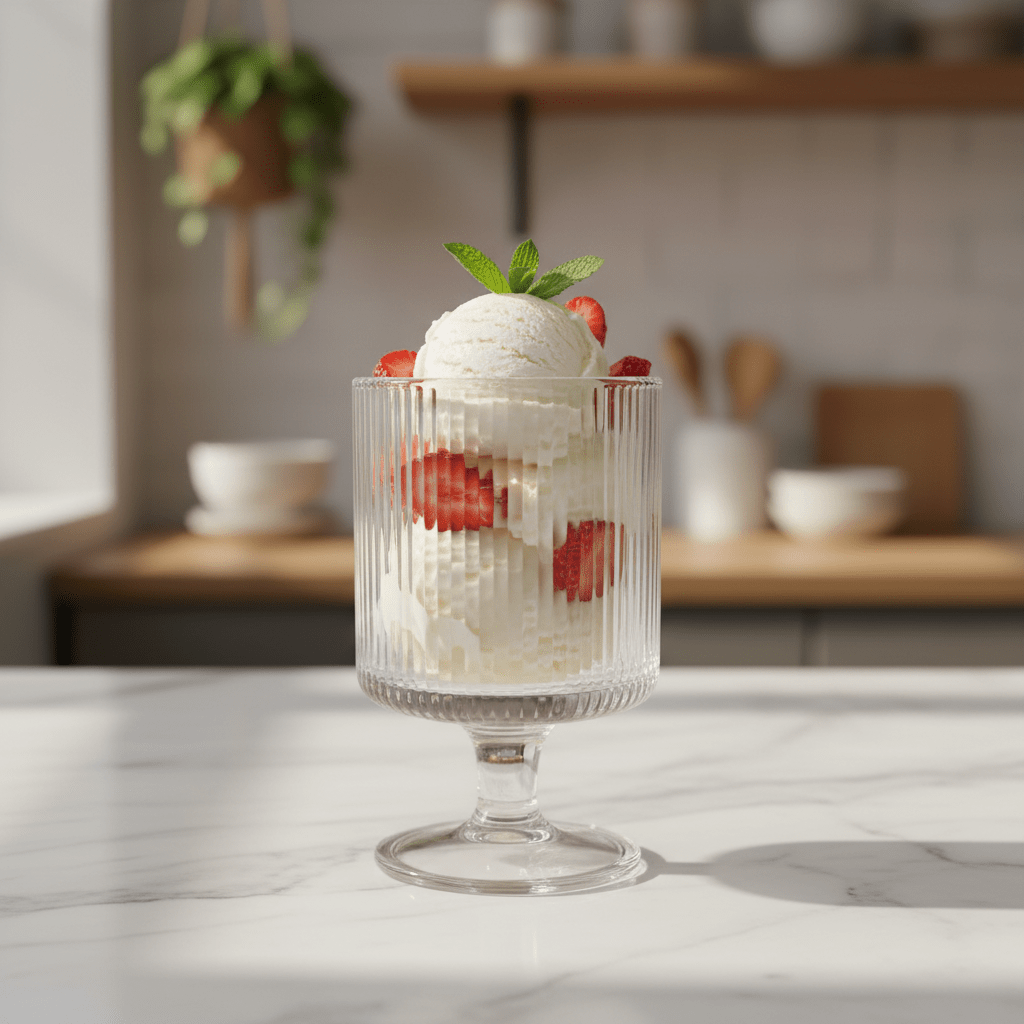 Elegant Ribbed Footed Glass Ice Cream Cup | 150ml | - Al Kabayel Discount CentreElegant Ribbed Footed Glass Ice Cream Cup | 150ml |TumblersAKDCAl Kabayel Discount Centre