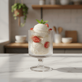 Elegant Ribbed Footed Glass Ice Cream Cup | 150ml | - Al Kabayel Discount CentreElegant Ribbed Footed Glass Ice Cream Cup | 150ml |TumblersAKDCAl Kabayel Discount Centre