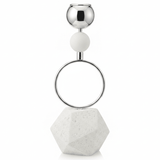 Elegant Silver Metal Candle Holder with White Chalk Base for Home Décor – 23cm - Al Kabayel Discount CentreElegant Silver Metal Candle Holder with White Chalk Base for Home Décor – 23cmHome Décor AccentsAKDCAl Kabayel Discount Centre