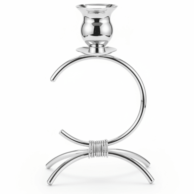 Elegant Silver Metal Decorative Candle Holder for Luxury Home and Event Decoration – 17cm - Al Kabayel Discount CentreElegant Silver Metal Decorative Candle Holder for Luxury Home and Event Decoration – 17cmHome Décor AccentsAKDCAl Kabayel Discount Centre