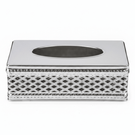 Elegant Silver Metal Tissue Box with Premium Modern Decorative Design – Luxury Tissue Holder for Living Room Office and Majlis 22×12 cm - Al Kabayel Discount CentreElegant Silver Metal Tissue Box with Premium Modern Decorative Design – Luxury Tissue Holder for Living Room Office and Majlis 22×12 cmNapkin Holders & Tissue BoxAKDCAl Kabayel Discount Centre