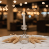 Elegant Striped Design Glass Footed Candle Holder for Modern Decorative Display – 10cm - Al Kabayel Discount CentreElegant Striped Design Glass Footed Candle Holder for Modern Decorative Display – 10cmHome Décor AccentsAKDCAl Kabayel Discount Centre