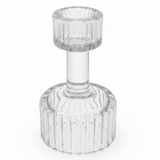 Elegant Striped Design Glass Footed Candle Holder for Modern Decorative Display – 10cm - Al Kabayel Discount CentreElegant Striped Design Glass Footed Candle Holder for Modern Decorative Display – 10cmHome Décor AccentsAKDCAl Kabayel Discount Centre