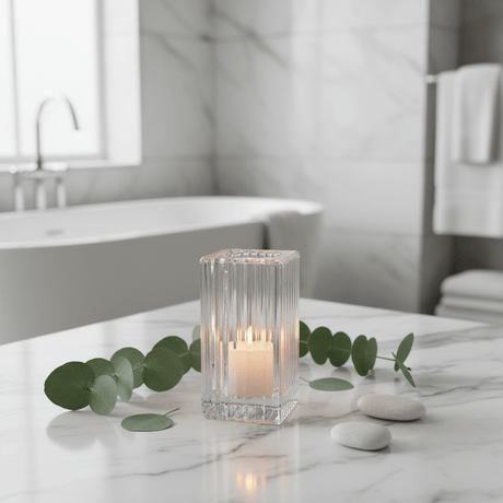 Elegant Transparent Glass Candle Holder for Modern Home Décor – 8cm - Al Kabayel Discount CentreElegant Transparent Glass Candle Holder for Modern Home Décor – 8cmHome Décor AccentsAKDCAl Kabayel Discount Centre