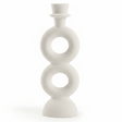 Elegant White Ceramic Candle Holder for Modern Home & Office Décor – 23cm - Al Kabayel Discount CentreElegant White Ceramic Candle Holder for Modern Home & Office Décor – 23cmHome Décor AccentsAKDCAl Kabayel Discount Centre