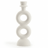 Elegant White Ceramic Candle Holder for Modern Home & Office Décor – 23cm - Al Kabayel Discount CentreElegant White Ceramic Candle Holder for Modern Home & Office Décor – 23cmHome Décor AccentsAKDCAl Kabayel Discount Centre