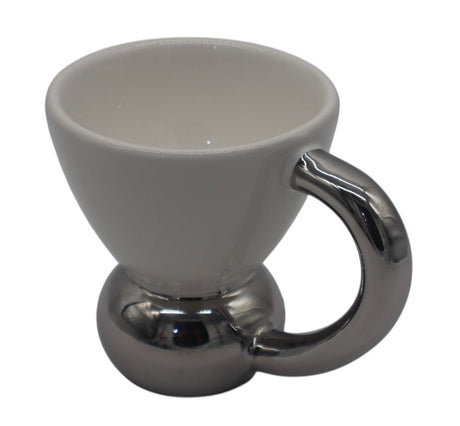 Elegant White Ceramic Mug With Modern Silver Accent – 200ml, Premium Quality Drinkware for Home or Office - Al Kabayel Discount CentreElegant White Ceramic Mug With Modern Silver Accent – 200ml, Premium Quality Drinkware for Home or OfficeMugsAKDCAl Kabayel Discount Centre