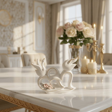 Elegant White Ceramic Swan Table Ornament with Artistic Flower Design for Home Décor – 12×10cm - Al Kabayel Discount CentreElegant White Ceramic Swan Table Ornament with Artistic Flower Design for Home Décor – 12×10cmHome Décor AccentsAKDCAl Kabayel Discount Centre