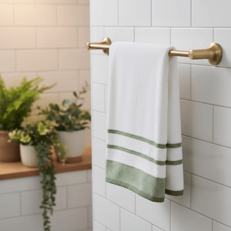 Elysian Hand Towel | 50×90 cm | White & Green Stripe - Al Kabayel Discount CentreElysian Hand Towel | 50×90 cm | White & Green StripeBath Towels & WashclothsELYSIANAl Kabayel Discount Centre