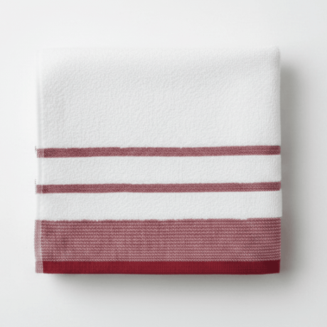 Elysian Hand Towel – White with Red Stripes | 50×90 cm - Al Kabayel Discount CentreElysian Hand Towel – White with Red Stripes | 50×90 cmBath Towels & WashclothsELYSIANAl Kabayel Discount Centre