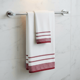 Elysian Hand Towel – White with Red Stripes | 50×90 cm - Al Kabayel Discount CentreElysian Hand Towel – White with Red Stripes | 50×90 cmBath Towels & WashclothsELYSIANAl Kabayel Discount Centre