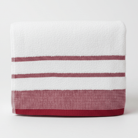 Elysian Hand Towel – White with Red Stripes | 50×90 cm - Al Kabayel Discount CentreElysian Hand Towel – White with Red Stripes | 50×90 cmBath Towels & WashclothsELYSIANAl Kabayel Discount Centre