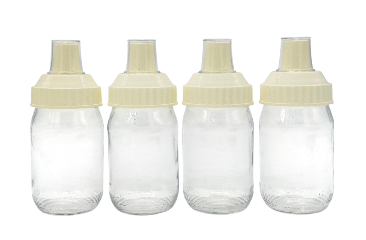 EMINEM 4pcs Glass Oil Bottle set 350ml*3, Including a Holding Tray, Off - White - Al Kabayel Discount CentreEMINEM 4pcs Glass Oil Bottle set 350ml*3, Including a Holding Tray, Off - WhiteJars & Food SaversEMINEMAl Kabayel Discount Centre