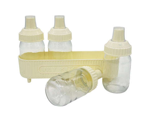 EMINEM 4pcs Glass Oil Bottle set 350ml*3, Including a Holding Tray, Off - White - Al Kabayel Discount CentreEMINEM 4pcs Glass Oil Bottle set 350ml*3, Including a Holding Tray, Off - WhiteJars & Food SaversEMINEMAl Kabayel Discount Centre