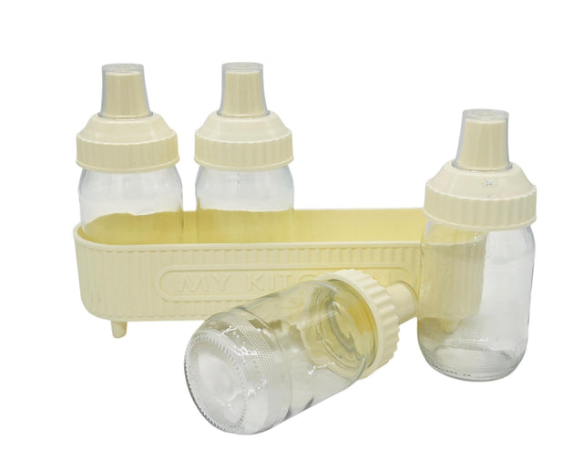 EMINEM 4pcs Glass Oil Bottle set 350ml*3, Including a Holding Tray, Off - White - Al Kabayel Discount CentreEMINEM 4pcs Glass Oil Bottle set 350ml*3, Including a Holding Tray, Off - WhiteJars & Food SaversEMINEMAl Kabayel Discount Centre