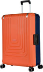 Eminent 28 - Inch Polypropylene Checked Travel Suitcase – Dual - Color Orange & Dark Blue Premium Series - Al Kabayel Discount CentreEminent 28 - Inch Polypropylene Checked Travel Suitcase – Dual - Color Orange & Dark Blue Premium SeriesCabin LuggageEMINENTAl Kabayel Discount Centre