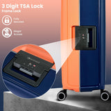 Eminent 28 - Inch Polypropylene Checked Travel Suitcase – Dual - Color Orange & Dark Blue Premium Series - Al Kabayel Discount CentreEminent 28 - Inch Polypropylene Checked Travel Suitcase – Dual - Color Orange & Dark Blue Premium SeriesCabin LuggageEMINENTAl Kabayel Discount Centre