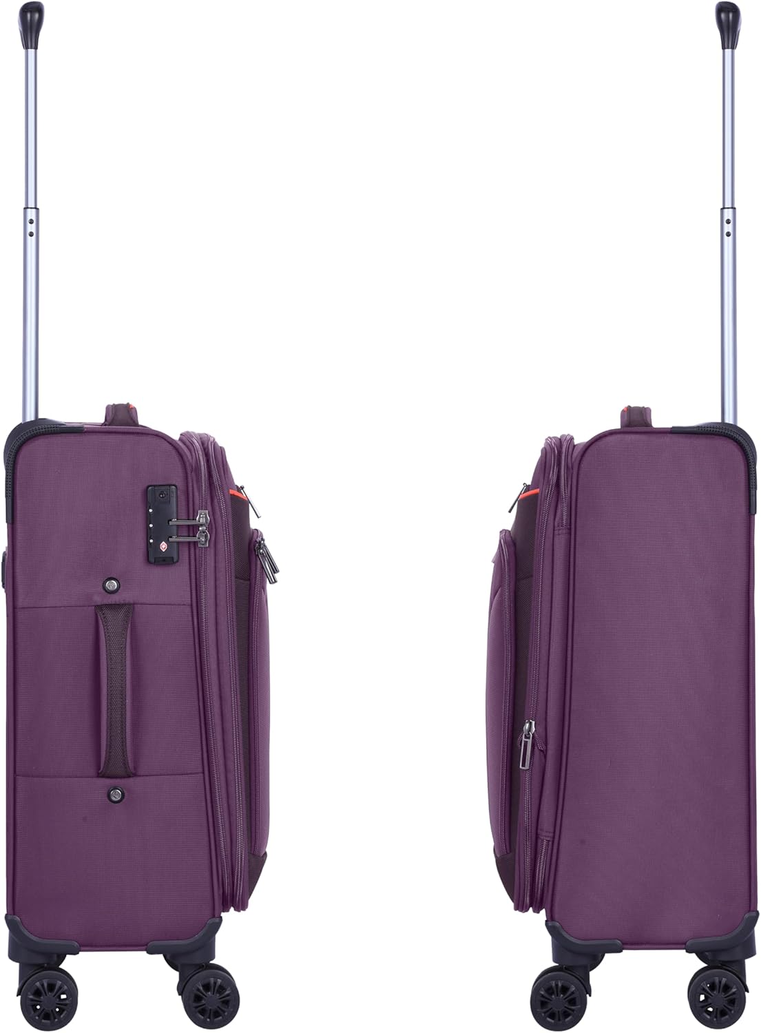 Eminent E765SZ Expandable Soft Trolley Luggage – Polyester Checked Suitcase with Safe Zipper & 3 - Digit TSA Lock, Purple, 24 - Inch - Al Kabayel Discount CentreEminent E765SZ Expandable Soft Trolley Luggage – Polyester Checked Suitcase with Safe Zipper & 3 - Digit TSA Lock, Purple, 24 - InchCabin LuggageEMINENTAl Kabayel Discount Centre