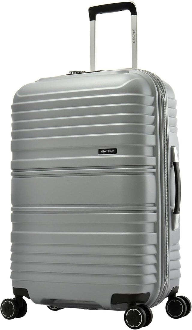 Eminent KH16 TPO Hard Case Travel Suitcase – Ultra - Light 24 - Inch Checked Luggage with Quiet 360° Wheels, Light Silver - Al Kabayel Discount CentreEminent KH16 TPO Hard Case Travel Suitcase – Ultra - Light 24 - Inch Checked Luggage with Quiet 360° Wheels, Light SilverCabin LuggageEMINENTAl Kabayel Discount Centre