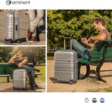 Eminent KH16 TPO Hard Case Travel Suitcase – Ultra - Light 24 - Inch Checked Luggage with Quiet 360° Wheels, Light Silver - Al Kabayel Discount CentreEminent KH16 TPO Hard Case Travel Suitcase – Ultra - Light 24 - Inch Checked Luggage with Quiet 360° Wheels, Light SilverCabin LuggageEMINENTAl Kabayel Discount Centre