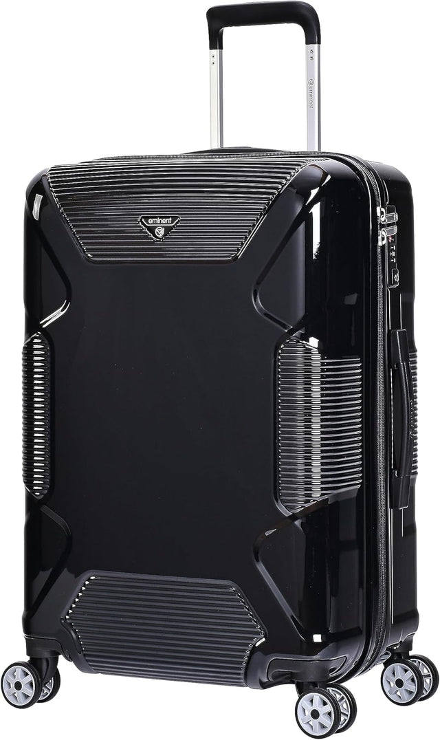 Eminent KJ84 Makrolon PC Checked Luggage – 360° Quiet Double Spinner Wheels & TSA Lock, Black, 24 - Inch - Al Kabayel Discount CentreEminent KJ84 Makrolon PC Checked Luggage – 360° Quiet Double Spinner Wheels & TSA Lock, Black, 24 - InchCabin LuggageEMINENTAl Kabayel Discount Centre
