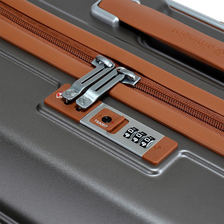 Eminent KK10 Makrolon Fashion Checked Suitcase – Smooth Double Spinner Wheels & TSA Lock, Gold Grey, 24 - Inch - Al Kabayel Discount CentreEminent KK10 Makrolon Fashion Checked Suitcase – Smooth Double Spinner Wheels & TSA Lock, Gold Grey, 24 - InchCabin LuggageEMINENTAl Kabayel Discount Centre