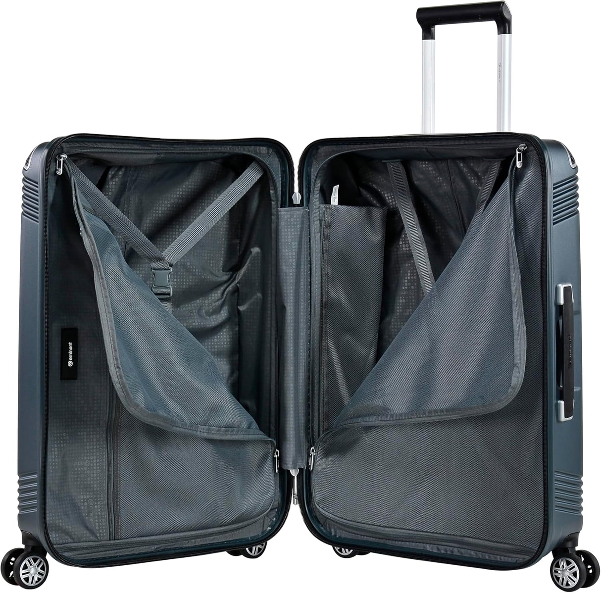 Eminent KK10 Makrolon Fashion Checked Suitcase – Smooth Double Spinner Wheels & TSA Lock, Graphite, 24 - Inch - Al Kabayel Discount CentreEminent KK10 Makrolon Fashion Checked Suitcase – Smooth Double Spinner Wheels & TSA Lock, Graphite, 24 - InchCabin LuggageEMINENTAl Kabayel Discount Centre