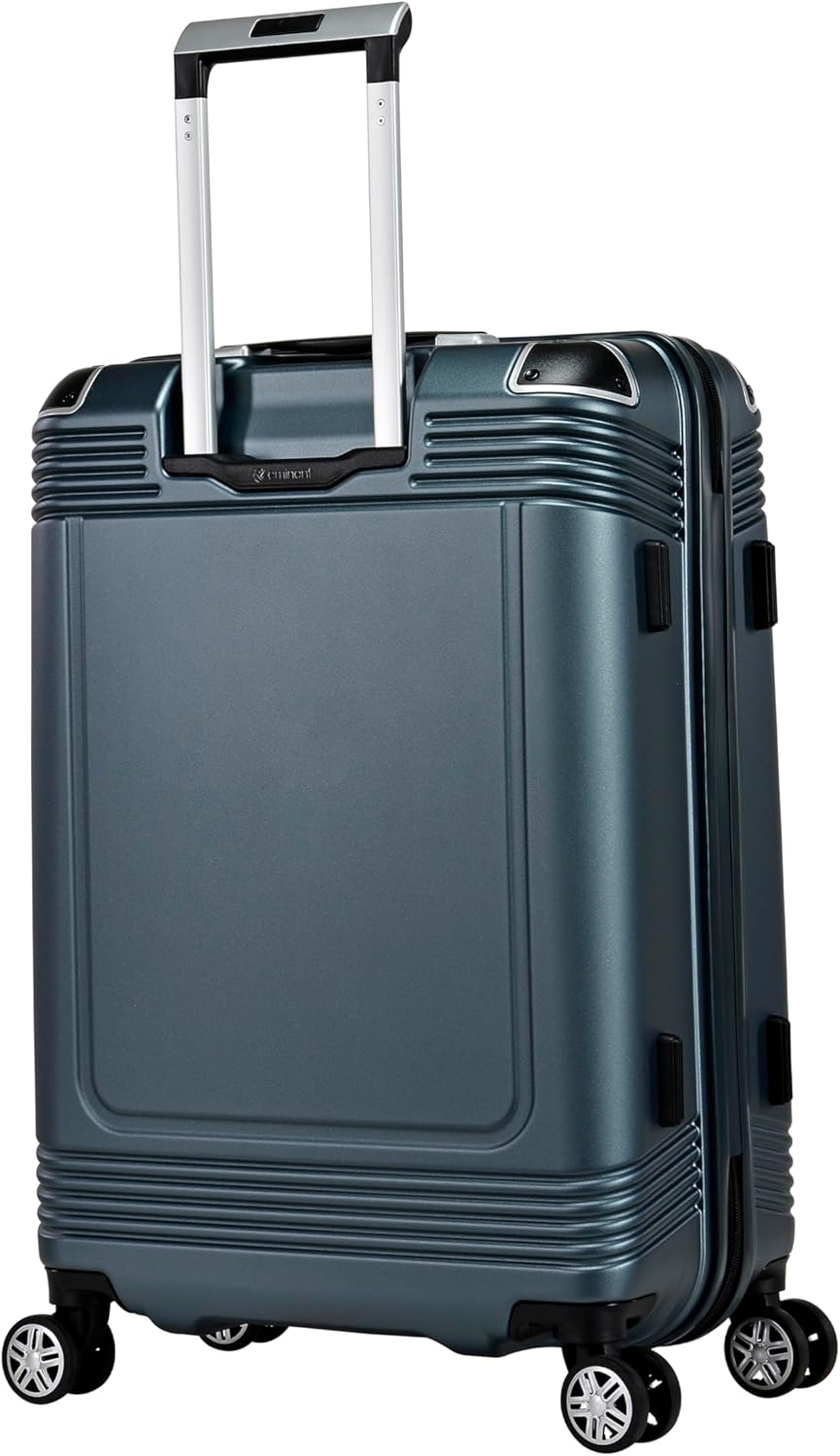Eminent KK10 Makrolon Fashion Checked Suitcase – Smooth Double Spinner Wheels & TSA Lock, Graphite, 24 - Inch - Al Kabayel Discount CentreEminent KK10 Makrolon Fashion Checked Suitcase – Smooth Double Spinner Wheels & TSA Lock, Graphite, 24 - InchCabin LuggageEMINENTAl Kabayel Discount Centre