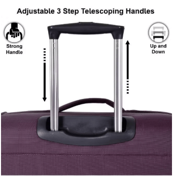 Eminent V6101 Soft - Shell Expandable Travel Trolley – Lightweight Polyester Suitcase with TSA Lock, Purple, 20 - Inch - Al Kabayel Discount CentreEminent V6101 Soft - Shell Expandable Travel Trolley – Lightweight Polyester Suitcase with TSA Lock, Purple, 20 - InchCabin LuggageEMINENTAl Kabayel Discount Centre