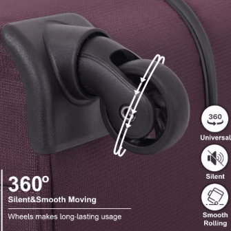 Eminent V6101 Soft - Shell Expandable Travel Trolley – Lightweight Polyester Suitcase with TSA Lock, Purple, 20 - Inch - Al Kabayel Discount CentreEminent V6101 Soft - Shell Expandable Travel Trolley – Lightweight Polyester Suitcase with TSA Lock, Purple, 20 - InchCabin LuggageEMINENTAl Kabayel Discount Centre