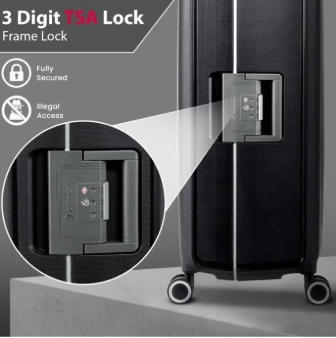 Eminent Vertica B0006 26 - Inch Polypropylene Hard Case Lightweight Luggage with Double Spinner Wheels & TSA Lock – Black - Al Kabayel Discount CentreEminent Vertica B0006 26 - Inch Polypropylene Hard Case Lightweight Luggage with Double Spinner Wheels & TSA Lock – BlackCabin LuggageEMINENTAl Kabayel Discount Centre