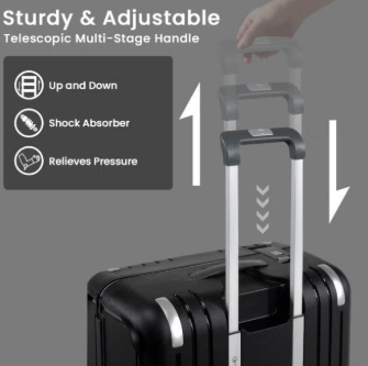 Eminent Vertica B0006 26 - Inch Polypropylene Hard Case Lightweight Luggage with Double Spinner Wheels & TSA Lock – Black - Al Kabayel Discount CentreEminent Vertica B0006 26 - Inch Polypropylene Hard Case Lightweight Luggage with Double Spinner Wheels & TSA Lock – BlackCabin LuggageEMINENTAl Kabayel Discount Centre