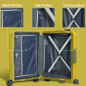 Eminent Vertica B0006 26 - Inch Polypropylene Hard Case Lightweight Luggage with Double Spinner Wheels & TSA Lock – Yellow - Al Kabayel Discount CentreEminent Vertica B0006 26 - Inch Polypropylene Hard Case Lightweight Luggage with Double Spinner Wheels & TSA Lock – YellowCabin LuggageEMINENTAl Kabayel Discount Centre