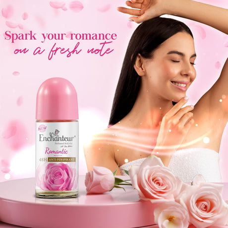 Enchanteur Romantic Roll On, 48 Hr Odour Protection, Anti - Perspirant - 50ML - Al Kabayel Discount CentreEnchanteur Romantic Roll On, 48 Hr Odour Protection, Anti - Perspirant - 50MLDeodorants & AntiperspirantsENCHANTEURAl Kabayel Discount Centre
