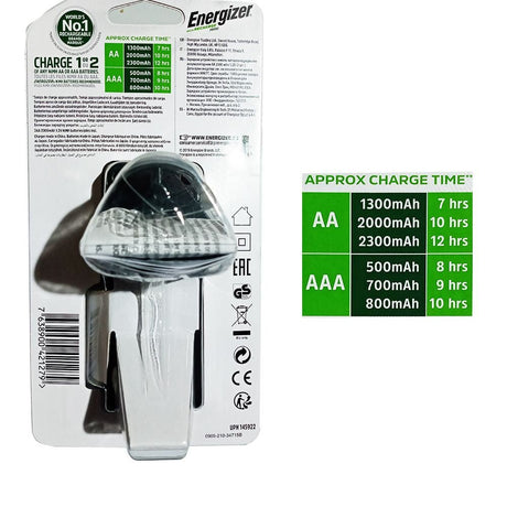 ENERGIZER Mini Battery Charger with 2 AA Rechargeable Batteries 2000 mAh - Al Kabayel Discount CentreENERGIZER Mini Battery Charger with 2 AA Rechargeable Batteries 2000 mAhBatteriesENERGIZERAl Kabayel Discount Centre