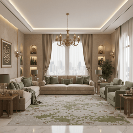 Energy Carpet | Beige & Sage Green Polyster Carpet | 300 × 400 cm - Al Kabayel Discount CentreEnergy Carpet | Beige & Sage Green Polyster Carpet | 300 × 400 cmDoormatsAKDCAl Kabayel Discount Centre