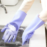 Enjoy Life 1 Pair Silicone Cleaning Gloves, Kitchen Gloves, Waterproof Dish Wash Scrubbing Gloves with Bristles, Purple - Al Kabayel Discount CentreEnjoy Life 1 Pair Silicone Cleaning Gloves, Kitchen Gloves, Waterproof Dish Wash Scrubbing Gloves with Bristles, PurpleCleaning SuppliesENJOY LIFEAl Kabayel Discount Centre