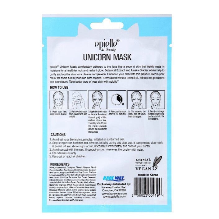 Epielle Facial Mask Unicorn - 23g - Al Kabayel Discount CentreEpielle Facial Mask Unicorn - 23gSkin CareEPIELLEAl Kabayel Discount Centre
